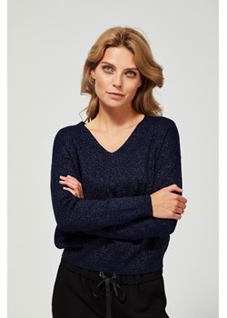 Sweter z dekoltem w serek ze sklepu Moodo.pl w kategorii Swetry damskie - zdjęcie 173726430