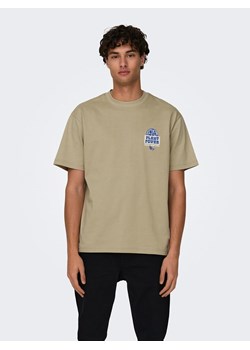 ONLY &amp; SONS Koszulka w kolorze beżowym ze sklepu Limango Polska w kategorii T-shirty męskie - zdjęcie 173727481