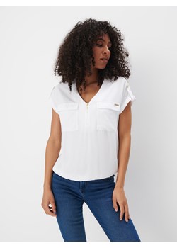 Mohito - Biała bluzka z wiskozy - biały ze sklepu Mohito w kategorii Bluzki damskie - zdjęcie 173728380