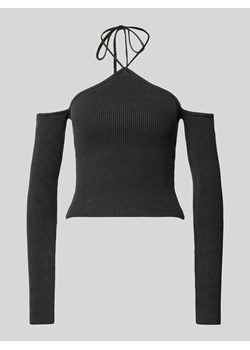 Sweter z dzianiny z wiązaniem na szyi ze sklepu Peek&Cloppenburg  w kategorii Bluzki damskie - zdjęcie 173728841