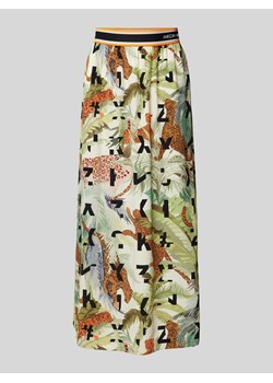 Spódnica midi z czystej wiskozy z wyhaftowanym logo model ‘SPORTS’ ze sklepu Peek&Cloppenburg  w kategorii Spódnice - zdjęcie 173728851