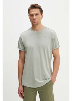 G-Star Raw t-shirt bawełniany męski kolor szary gładki ze sklepu ANSWEAR.com w kategorii T-shirty męskie - zdjęcie 173729922