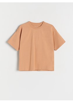 Reserved - Bawełniany t-shirt - miedziany ze sklepu Reserved w kategorii Bluzki dziewczęce - zdjęcie 173730624
