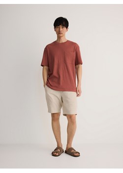 Reserved - T-shirt comfort z kieszonką - brązowy ze sklepu Reserved w kategorii T-shirty męskie - zdjęcie 173730832