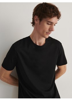 Reserved - T-shirt slim fit z lyocellem - czarny ze sklepu Reserved w kategorii T-shirty męskie - zdjęcie 173730920