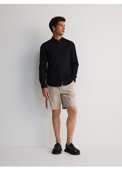 Reserved - Koszula slim fit z kieszonką - czarny ze sklepu Reserved w kategorii Koszule męskie - zdjęcie 173730994