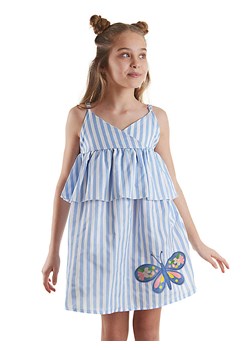 Denokids Sukienka &quot;Butterfly&quot; w kolorze błękitno-białym ze sklepu Limango Polska w kategorii Sukienki dziewczęce - zdjęcie 173732844