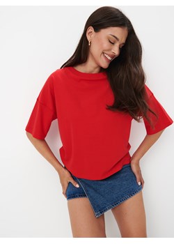 Mohito - Klasyczny czerwony t-shirt - czerwony ze sklepu Mohito w kategorii Bluzki damskie - zdjęcie 173733540
