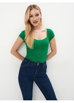 Mohito - Prążkowana bluzka - zielony ze sklepu Mohito w kategorii Bluzki damskie - zdjęcie 173733620