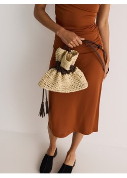 Reserved - Pleciona torebka mini - kremowy ze sklepu Reserved w kategorii Torebki damskie - zdjęcie 173734700