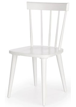 Białe skandynawskie krzesło patyczak - Ulvin ze sklepu Edinos.pl w kategorii Krzesła - zdjęcie 173736014