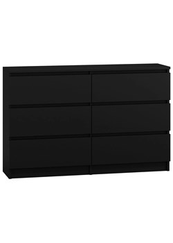 Czarna komoda z szufladami 120 cm C9-R74 ze sklepu Edinos.pl w kategorii Komody - zdjęcie 173736053