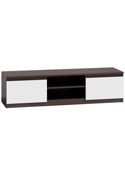 Szafka multimedialna RTV do salonu Amida 2X 120 cm - biała + wenge ze sklepu Edinos.pl w kategorii Szafki RTV - zdjęcie 173736072