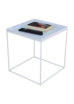 Biały minimalistyczny stolik kawowy - Diros 5X ze sklepu Edinos.pl w kategorii Stoliki kawowe - zdjęcie 173736261