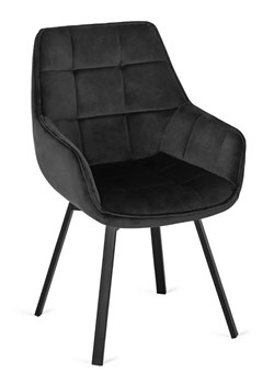 Czarne fotelowe krzesło obrotowe - Lado 3X ze sklepu Edinos.pl w kategorii Krzesła - zdjęcie 173736362