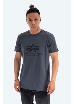 Alpha Industries t-shirt bawełniany Basic T-Shirt kolor szary wzorzysty 100501.412 ze sklepu ANSWEAR.com w kategorii T-shirty męskie - zdjęcie 173738024