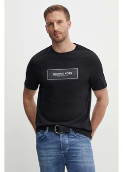 Michael Kors t-shirt bawełniany męski kolor czarny gładki CT4525L1V2 ze sklepu ANSWEAR.com w kategorii T-shirty męskie - zdjęcie 173738101