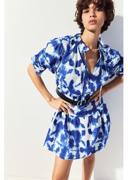H & M - Bawełniana sukienka ze sznurkiem - Niebieski ze sklepu H&M w kategorii Sukienki - zdjęcie 173739270
