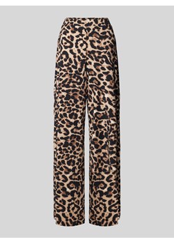 Spodnie materiałowe z szeroką nogawką i elastycznym pasem model ‘EOA’ ze sklepu Peek&Cloppenburg  w kategorii Spodnie damskie - zdjęcie 173739740