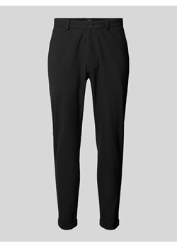 Spodnie materiałowe o kroju tapered fit ze szlufkami na pasek model ‘BODO’ ze sklepu Peek&Cloppenburg  w kategorii Spodnie męskie - zdjęcie 173743451