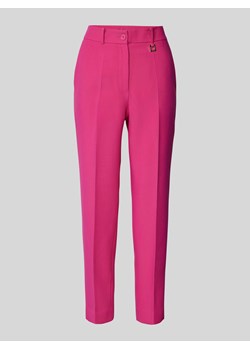 Spodnie materiałowe o kroju tapered fit z kantami ze sklepu Peek&Cloppenburg  w kategorii Spodnie damskie - zdjęcie 173743453