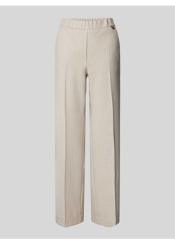 Spodnie materiałowe z szeroką nogawką w kant ze sklepu Peek&Cloppenburg  w kategorii Spodnie damskie - zdjęcie 173743521