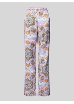 Spodnie materiałowe o kroju regular fit z elastycznym pasem ze sklepu Peek&Cloppenburg  w kategorii Spodnie damskie - zdjęcie 173743540