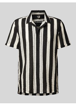 Koszula casualowa o kroju regular fit z ażurowym wzorem model ‘BIJAN’ ze sklepu Peek&Cloppenburg  w kategorii Koszule męskie - zdjęcie 173743632