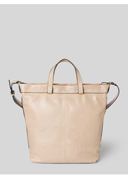 Torba tote ze skóry naturalnej z detalem z logo model ‘Elvira’ ze sklepu Peek&Cloppenburg  w kategorii Torby Shopper bag - zdjęcie 173743644
