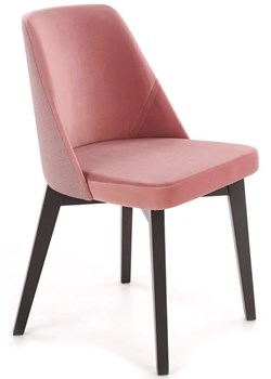 Różowe krzesło tapicerowane do salonu - Puvo 3X ze sklepu Edinos.pl w kategorii Krzesła - zdjęcie 173744033