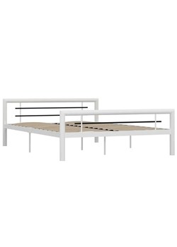 Białe Metalowe Łózko 140X200 Cm M3-P06 ze sklepu Edinos.pl w kategorii Łóżka i materace - zdjęcie 173744163