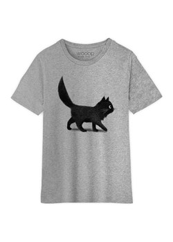 WOOOP Koszulka &quot;Creeping cat&quot; w kolorze szarym ze sklepu Limango Polska w kategorii T-shirty chłopięce - zdjęcie 173744531