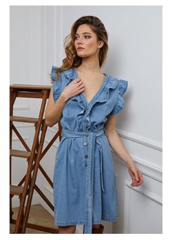 Joséfine Sukienka dżinsowa &quot;Hunter&quot; w kolorze niebieskim ze sklepu Limango Polska w kategorii Sukienki - zdjęcie 173744783