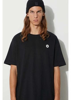 Wood Wood t-shirt bawełniany Ace t-shirt kolor czarny gładki 10005710.2222 ze sklepu PRM w kategorii T-shirty męskie - zdjęcie 173745111