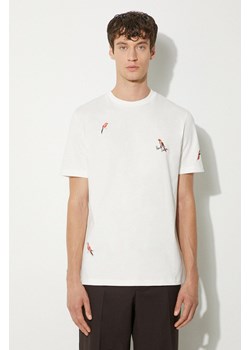 Paul Smith t-shirt bawełniany męski kolor biały z aplikacją M1R-919T-NP4322 ze sklepu PRM w kategorii T-shirty męskie - zdjęcie 173745201
