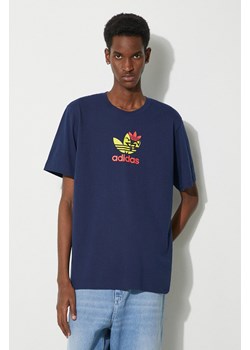 adidas Originals t-shirt bawełniany męski kolor granatowy z nadrukiem IS0233 ze sklepu PRM w kategorii T-shirty męskie - zdjęcie 173745431