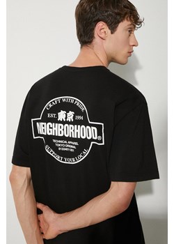 NEIGHBORHOOD t-shirt bawełniany NH . Tee męski kolor czarny z nadrukiem 241PCNH.ST04 ze sklepu PRM w kategorii T-shirty męskie - zdjęcie 173745483