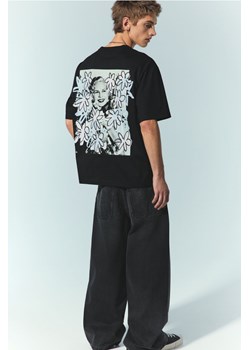 H & M - T-shirt z nadrukiem Loose Fit - Czarny ze sklepu H&M w kategorii Bluzki damskie - zdjęcie 173745732