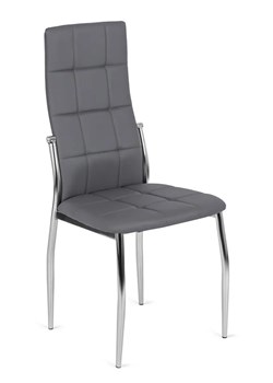 Szare krzesło z wysokim oparciem do kuchni - Doxi 3X ze sklepu Edinos.pl w kategorii Krzesła - zdjęcie 173747032
