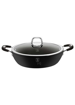 Czarny garnek z aluminium ze srebrnymi uchwytami L6-P38 ze sklepu Edinos.pl w kategorii Garnki - zdjęcie 173747140