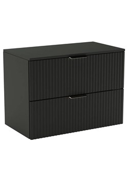 Czarna szafka wisząca pod umywalkę nablatową 40x12x4 M0-B82 ze sklepu Edinos.pl w kategorii Szafki i regały łazienkowe - zdjęcie 173747271