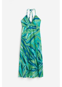 H & M - Bawełniana sukienka z mocowaniem na karku - Turkusowy ze sklepu H&M w kategorii Sukienki - zdjęcie 173748014