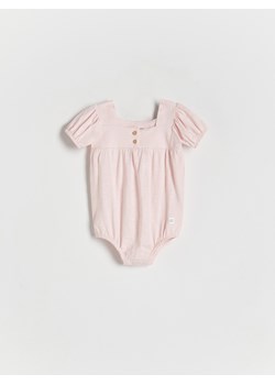 Reserved - Bawełniane body z guzikami - pastelowy róż ze sklepu Reserved w kategorii Body niemowlęce - zdjęcie 173748653