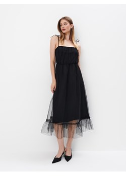 Mohito - Czarna sukienka midi na ramiączkach - czarny ze sklepu Mohito w kategorii Sukienki - zdjęcie 173749810