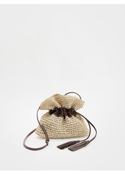Reserved - Pleciona torebka mini - kremowy ze sklepu Reserved w kategorii Torebki damskie - zdjęcie 173749874