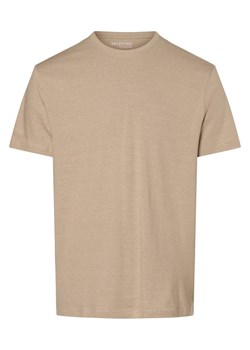 Selected Koszulka męska - SLHAspen Mężczyźni Bawełna beżowy w paski ze sklepu vangraaf w kategorii T-shirty męskie - zdjęcie 173750071