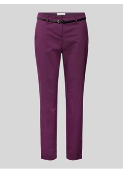 Spodnie o kroju slim fit z paskiem ze sklepu Peek&Cloppenburg  w kategorii Spodnie damskie - zdjęcie 173750424