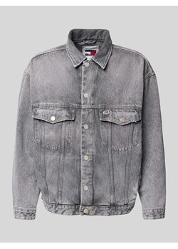 Kurtka jeansowa o kroju oversized z wyhaftowanym logo model ‘AIDEN’ ze sklepu Peek&Cloppenburg  w kategorii Kurtki męskie - zdjęcie 173750492