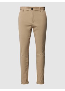 Spodnie materiałowe o kroju slim fit z wpuszczanymi kieszeniami ze sklepu Peek&Cloppenburg  w kategorii Spodnie męskie - zdjęcie 173750540