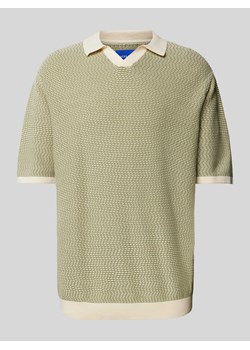 Koszulka polo kroju regular fit z fakturowanym wzorem model ‘MYKONOS’ ze sklepu Peek&Cloppenburg  w kategorii T-shirty męskie - zdjęcie 173750613